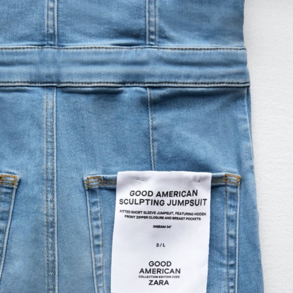 ZARA Good American Body Sculpting Fitted Jumpsuit BNWT - Picture 4 of 6